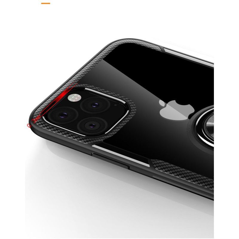 Κάλυμμα iPhone 11 Pro Max Μαύρο Δακτύλιος Στήριξης Με Μεταλλικά Εφέ Άκρες