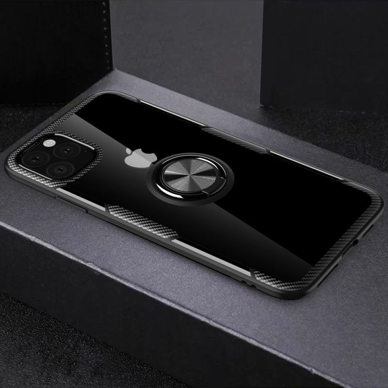 Κάλυμμα iPhone 11 Pro Max Μαύρο Δακτύλιος Στήριξης Με Μεταλλικά Εφέ Άκρες