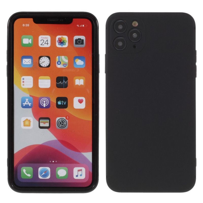 Κάλυμμα iPhone 11 Pro Max Μαύρο Ματ Εύκαμπτη Σιλικόνη σιλικόνης