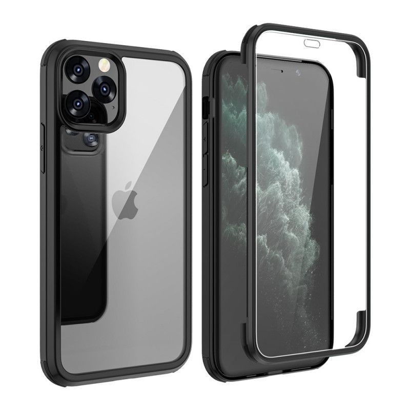 Κάλυμμα iPhone 11 Pro Max Μαύρο Σκληρυμένο Γυαλί Εμπρός Και Πίσω