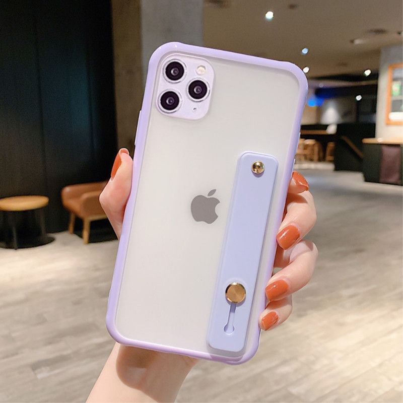 Κάλυμμα iPhone 11 Pro Max Μαύρο Υβριδικό Με Ιμάντα Στήριξης