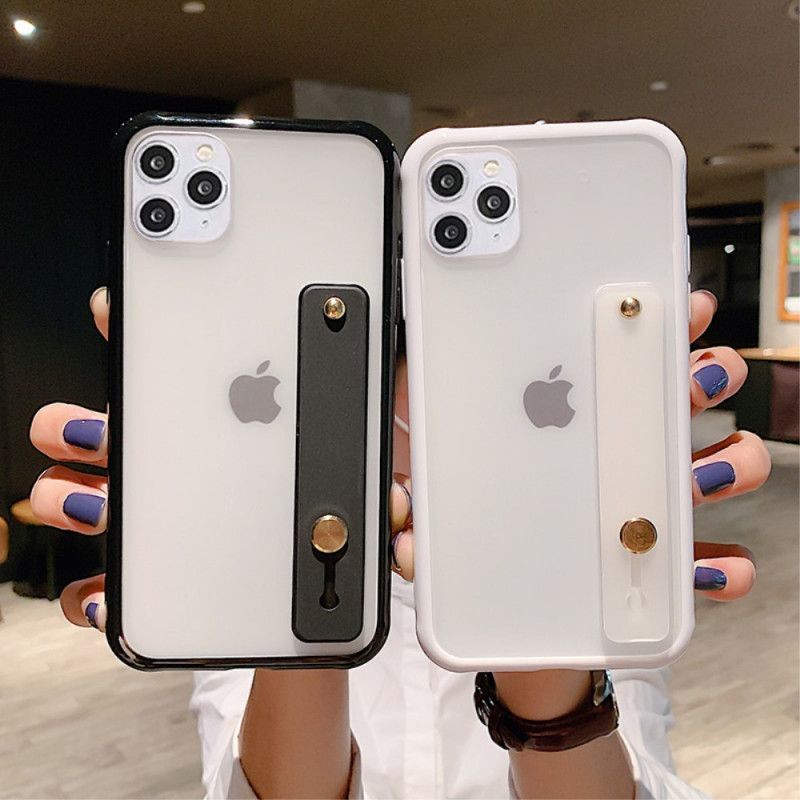 Κάλυμμα iPhone 11 Pro Max Μαύρο Υβριδικό Με Ιμάντα Στήριξης