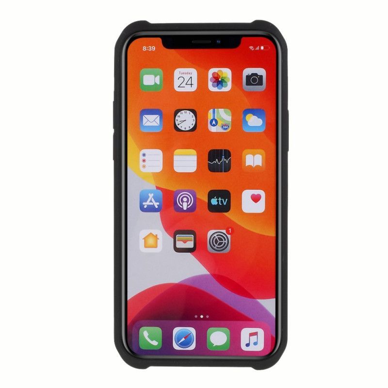 Κάλυμμα iPhone 11 Pro Max Σκληρυμένο Γυαλί Και Σιλικόνη Με Φιλμ Οθόνης