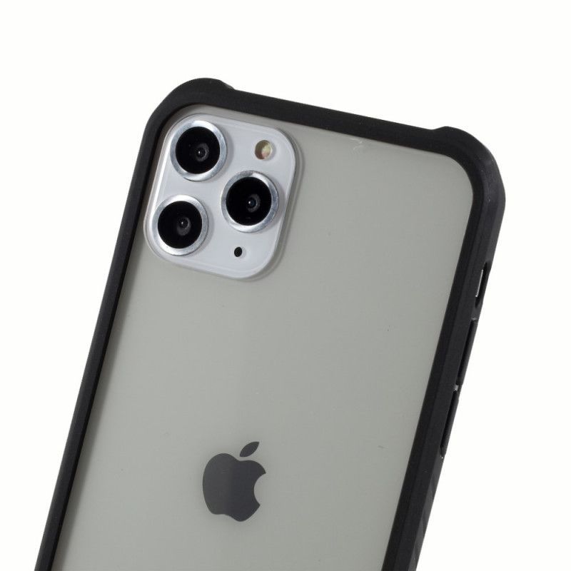 Κάλυμμα iPhone 11 Pro Max Σκληρυμένο Γυαλί Και Σιλικόνη Με Φιλμ Οθόνης