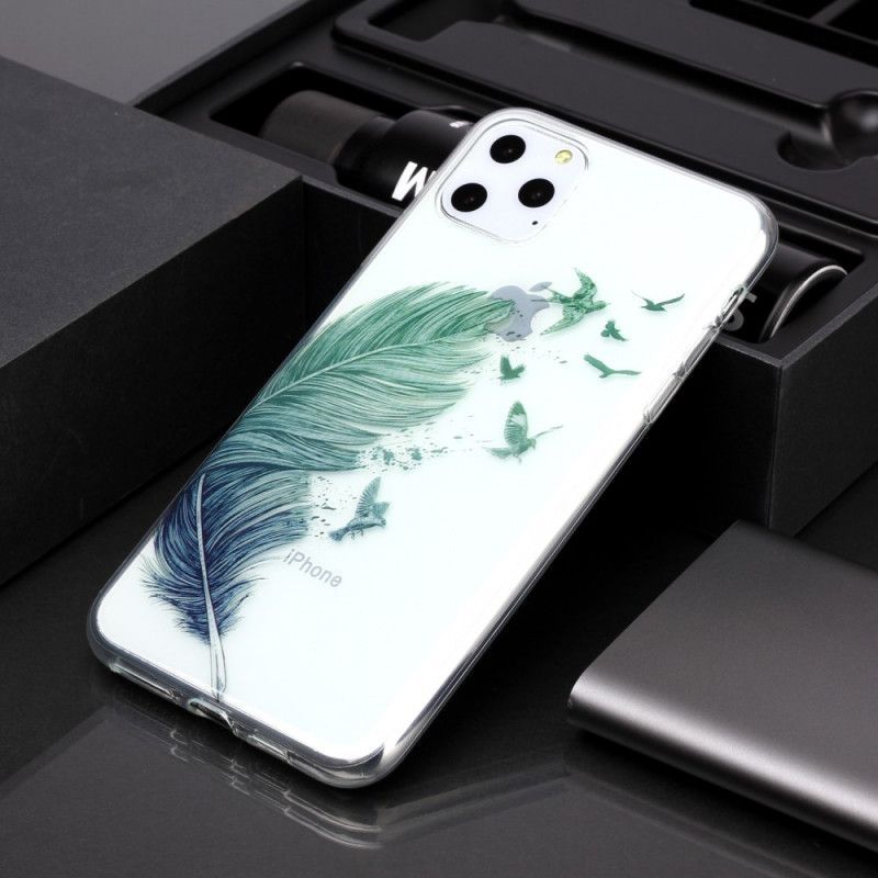 Κάλυμμα iPhone 11 Pro Max Θήκες Κινητών Διαφανές Χρωματιστό Φτερό