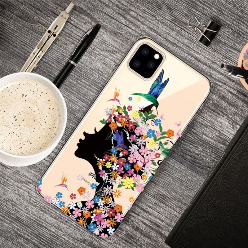 Κάλυμμα iPhone 11 Pro Όμορφο Λουλουδάτο Κεφάλι σιλικόνης