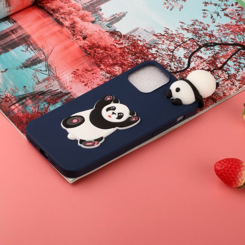 Κάλυμμα iPhone 13 Mini Χοντρό Panda 3D σιλικόνης