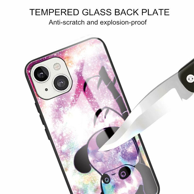 Κάλυμμα iPhone 13 Panda Και Bamboo Tempered Glass Πρωτότυπος