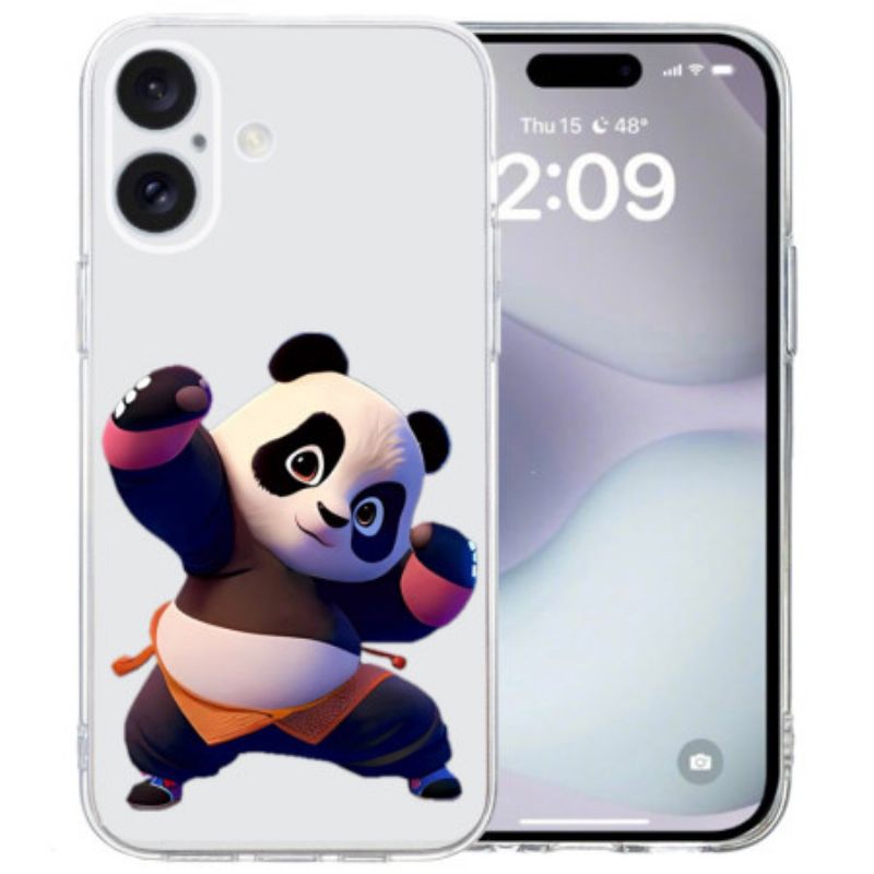 Κάλυμμα iPhone 16 Διαφανές Άκρο Panda