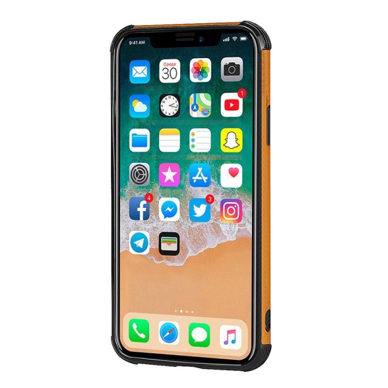 Κάλυμμα iPhone X Μαύρο Μονόχρωμη Διπλή Κάρτα σιλικόνης