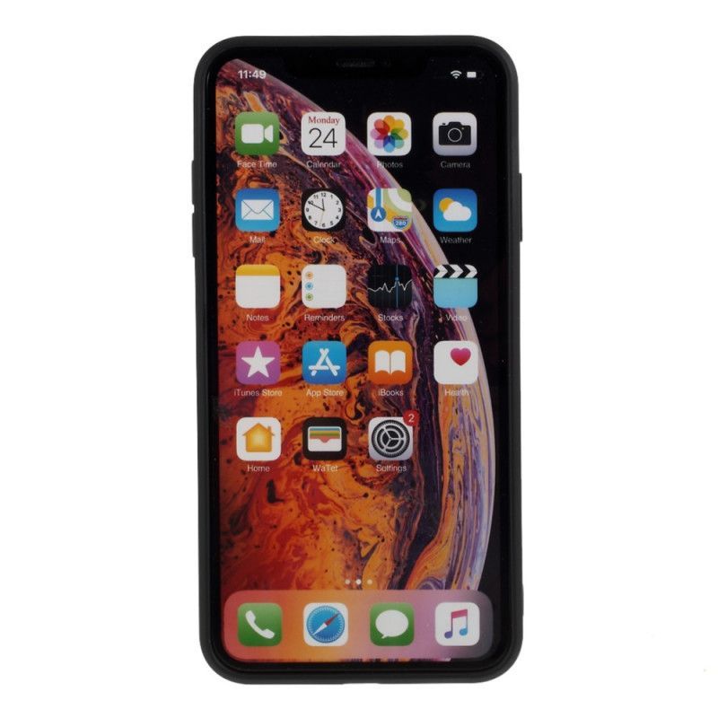 Κάλυμμα iPhone X Μαύρο / Xs Ματ Άκαμπτη Σιλικόνη