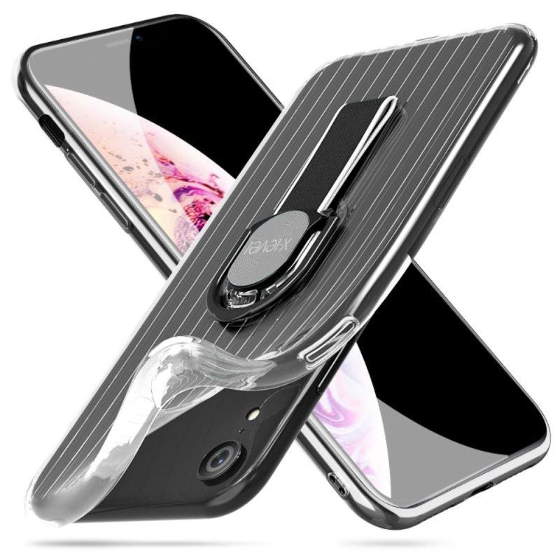 Κάλυμμα iPhone XR Μαύρο Διαφανής Θήκη Δακτυλίου