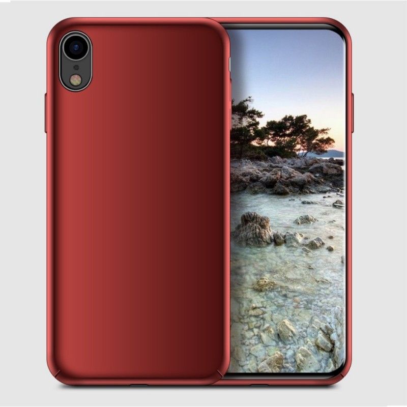 Κάλυμμα iPhone XR Μαύρο Υφή Δέρματος Λίτσι