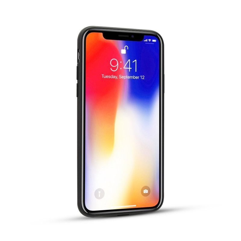 Κάλυμμα iPhone XS Μαύρο Γνήσιο Δέρμα Λίτσι