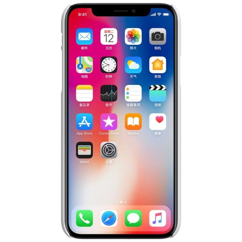 Κάλυμμα iPhone XS Μαύρο Σκληρό Παγωμένο Νίλκιν