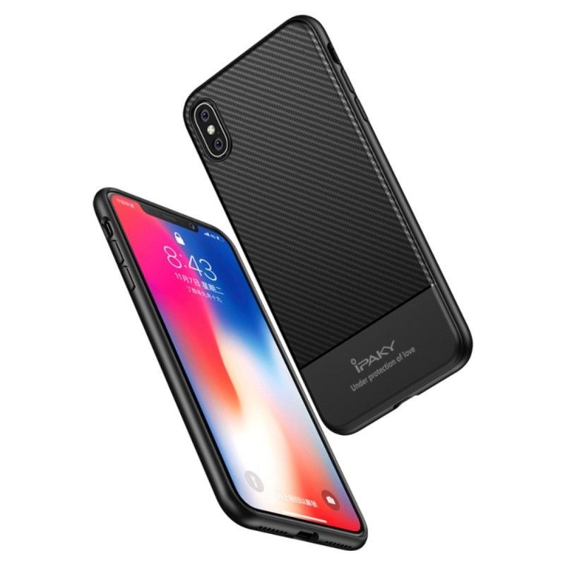 Κάλυμμα iPhone XS Max Μαύρο Ανθρακόνημα Ipaky Πρωτότυπος