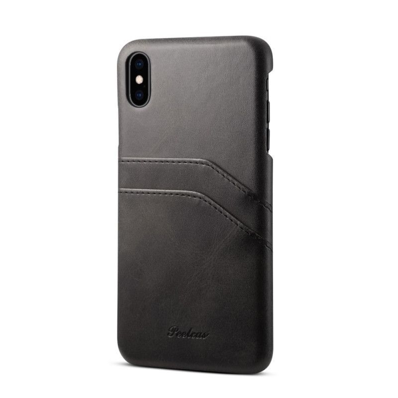 Κάλυμμα iPhone XS Max Μαύρο Θήκη Καρτών Peelcas