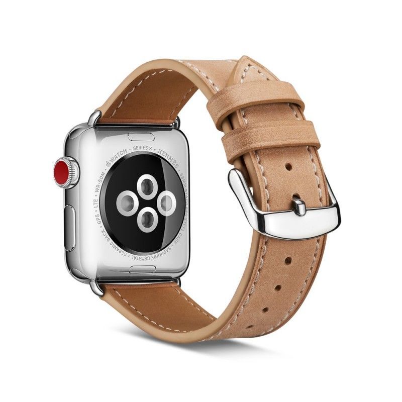 Λουράκι Ρολογιού Apple 44/42 Mm Ραφή Από Γνήσιο Δέρμα