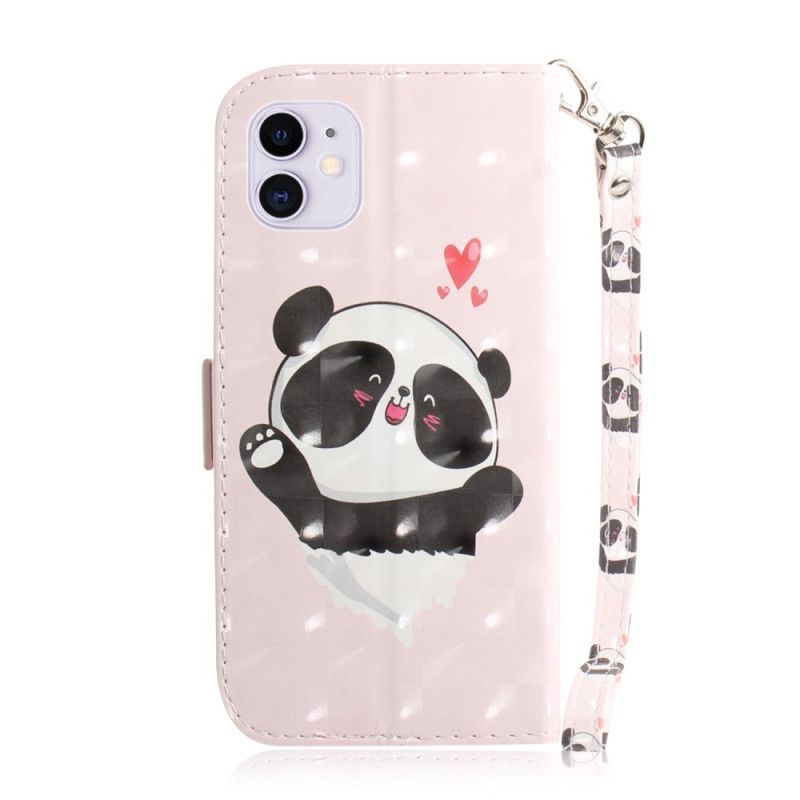 Θήκη Για Iphone 12/ 12 Pro Panda Love Με Λουράκι