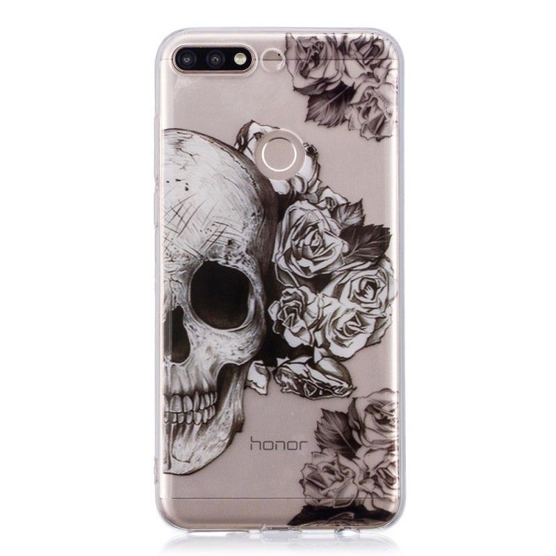 Coque Huawei Y7 2018 / Honor 7C Floral Skull