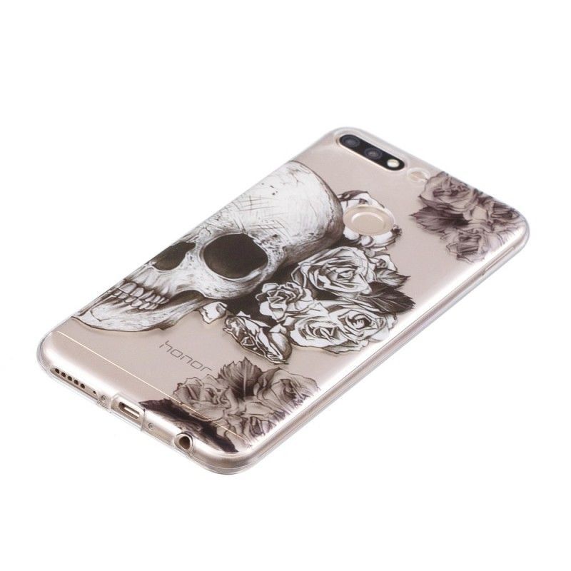 Coque Huawei Y7 2018 / Honor 7C Floral Skull