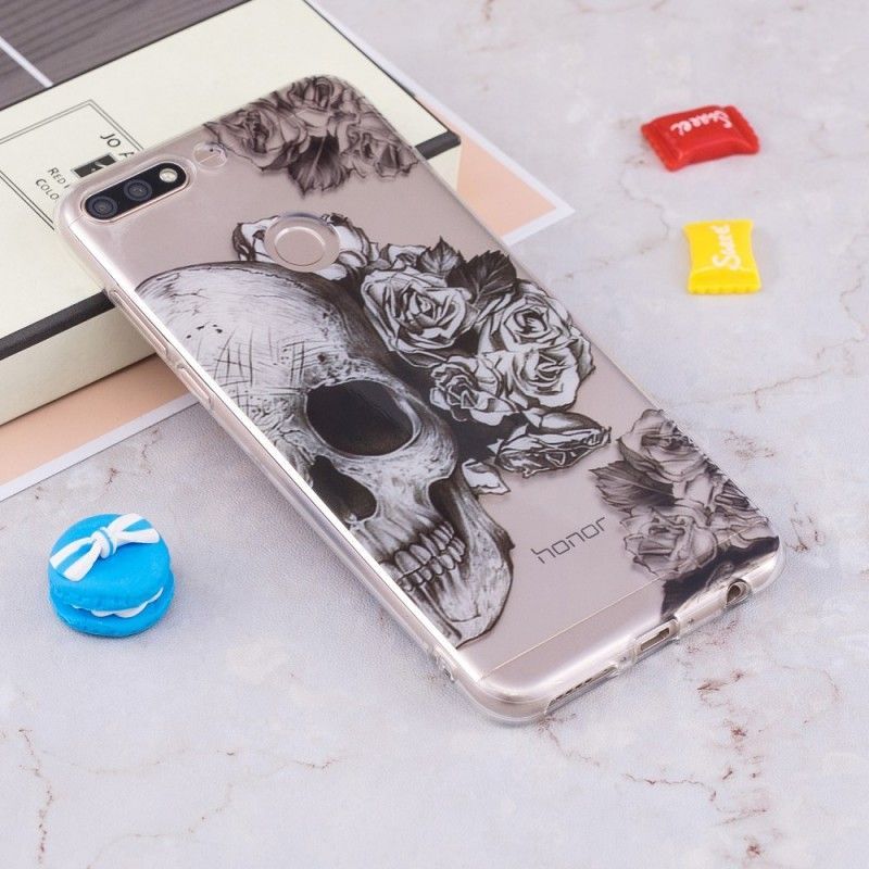 Coque Huawei Y7 2018 / Honor 7C Floral Skull