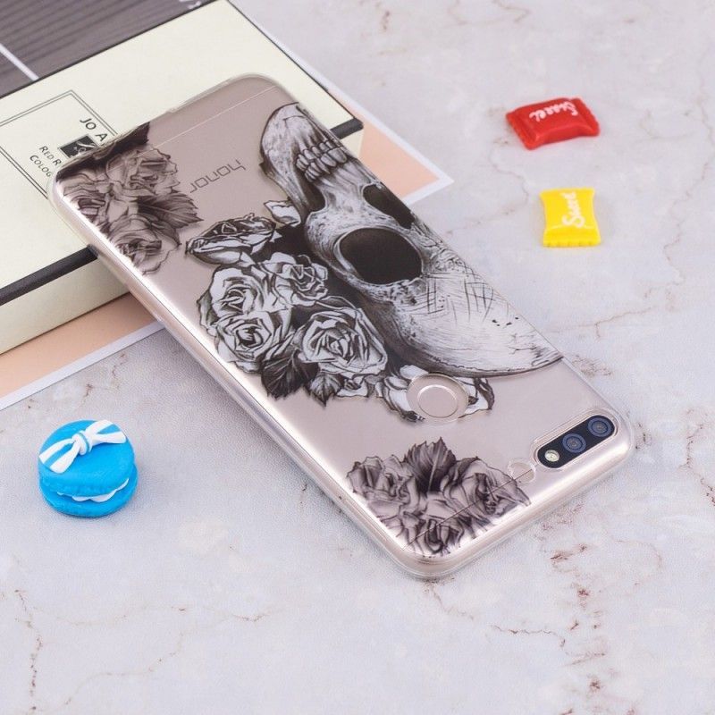 Coque Huawei Y7 2018 / Honor 7C Floral Skull