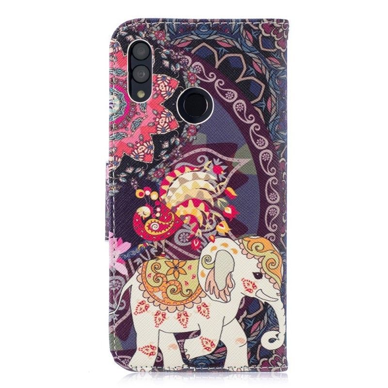 δερματινη Κάλυμμα Για Honor 10 Lite / Huawei P Smart 2019 Mandala Ethnic Ελέφαντες