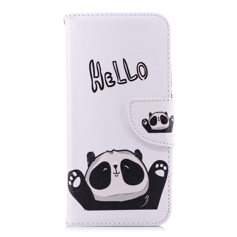 δερματινη Κάλυμμα Για Honor 10 Panda Print Hello