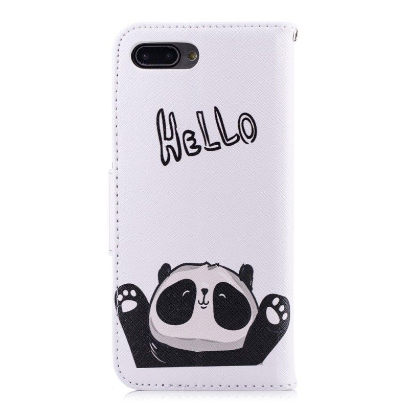 δερματινη Κάλυμμα Για Honor 10 Panda Print Hello