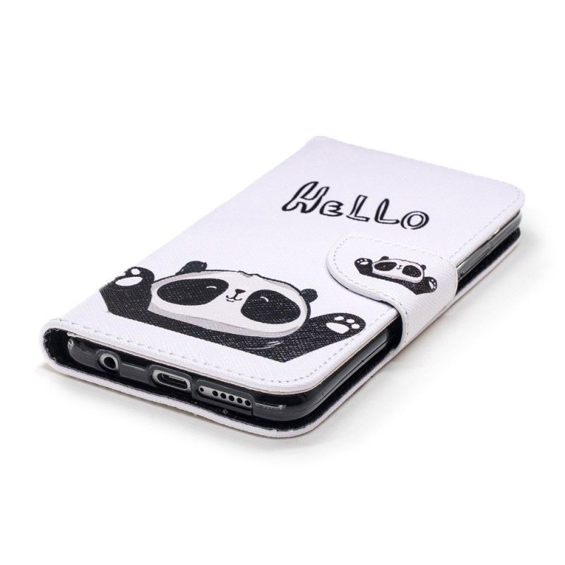 δερματινη Κάλυμμα Για Honor 10 Panda Print Hello