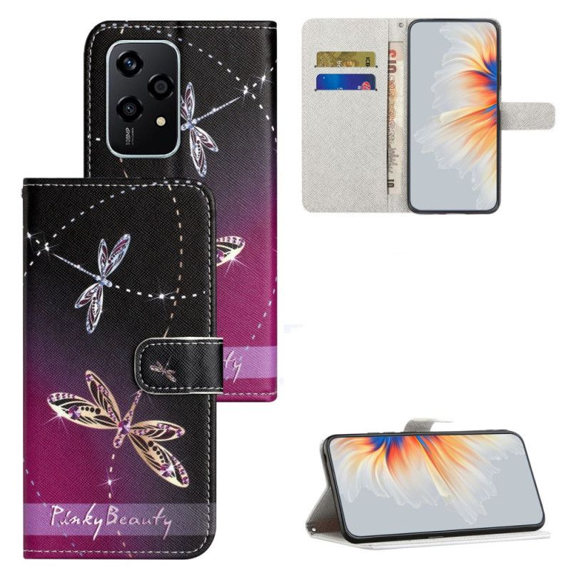 Δερματινη Θηκη Honor 200 Lite Strap-on Dragonflies Σιλικόνης