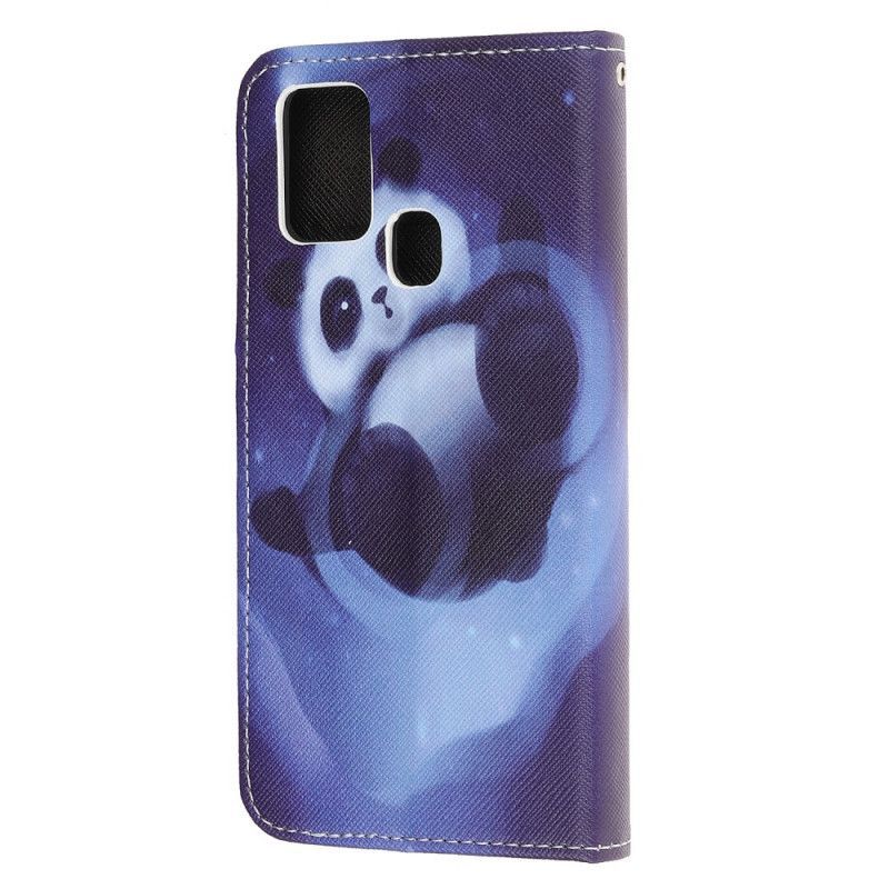 Κάλυμμα Folio Honor 9X Lite Θήκες Κινητών Χώρος Panda Με Λουράκι