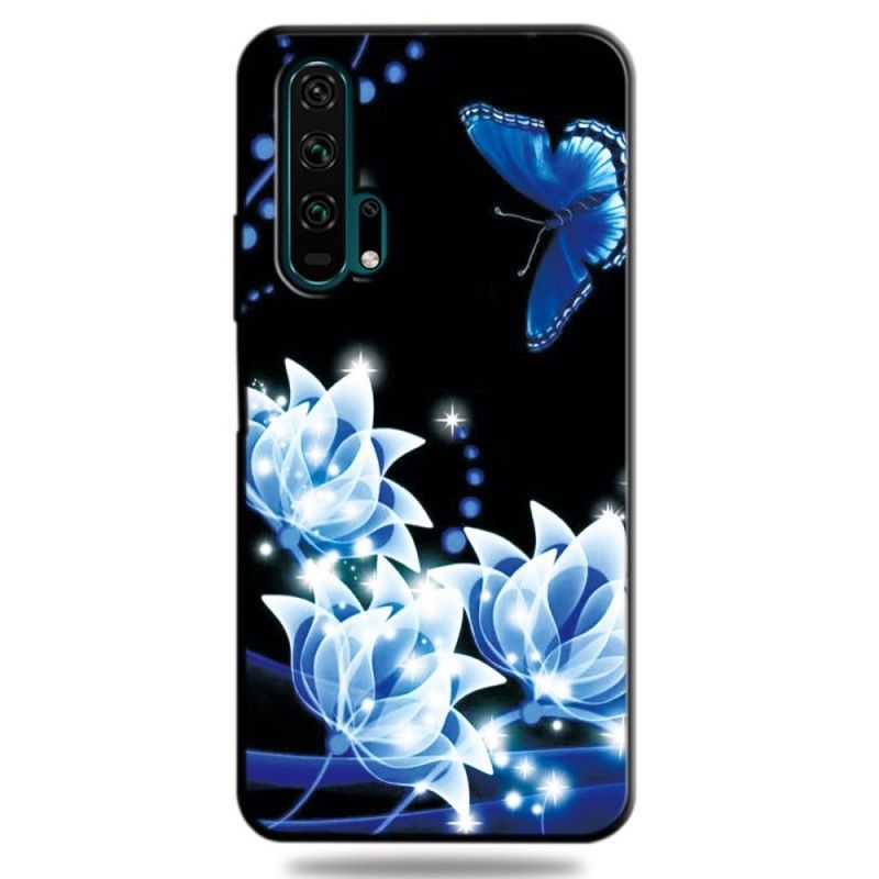 Κάλυμμα Honor 20 Pro Θήκες Κινητών Μπλε Πεταλούδα Και Λουλούδια