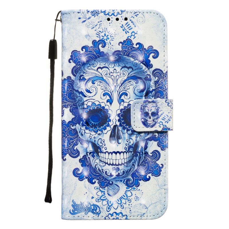 Κάλυμμα Huawei P Smart Z / Honor 9X Λευκό Floral Skull