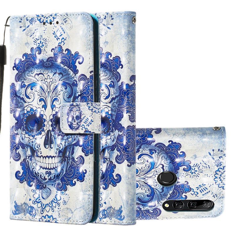 Κάλυμμα Huawei P Smart Z / Honor 9X Λευκό Floral Skull