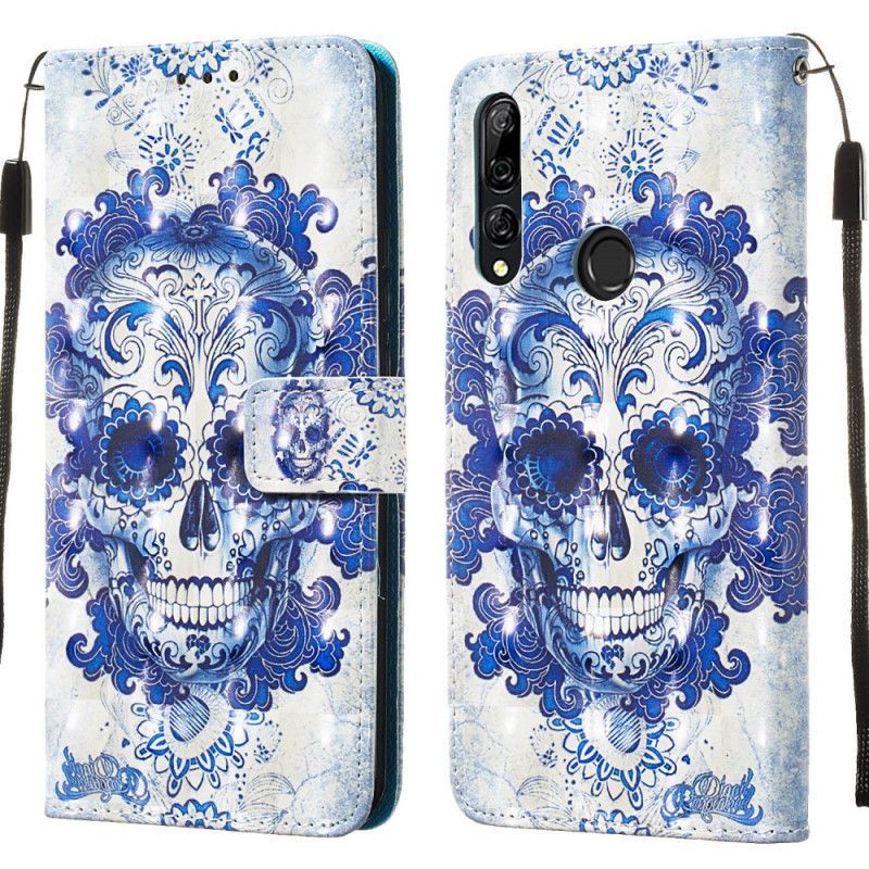 Κάλυμμα Huawei P Smart Z / Honor 9X Λευκό Floral Skull