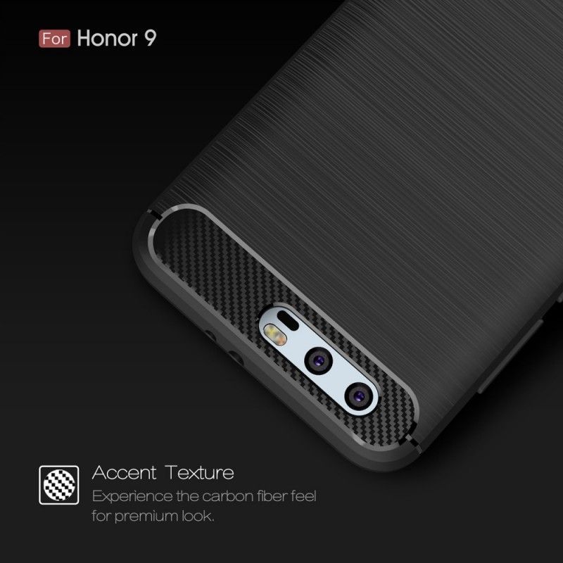 Θήκη Huawei Honor 9 Μαύρο Βουρτσισμένη Από Ανθρακονήματα