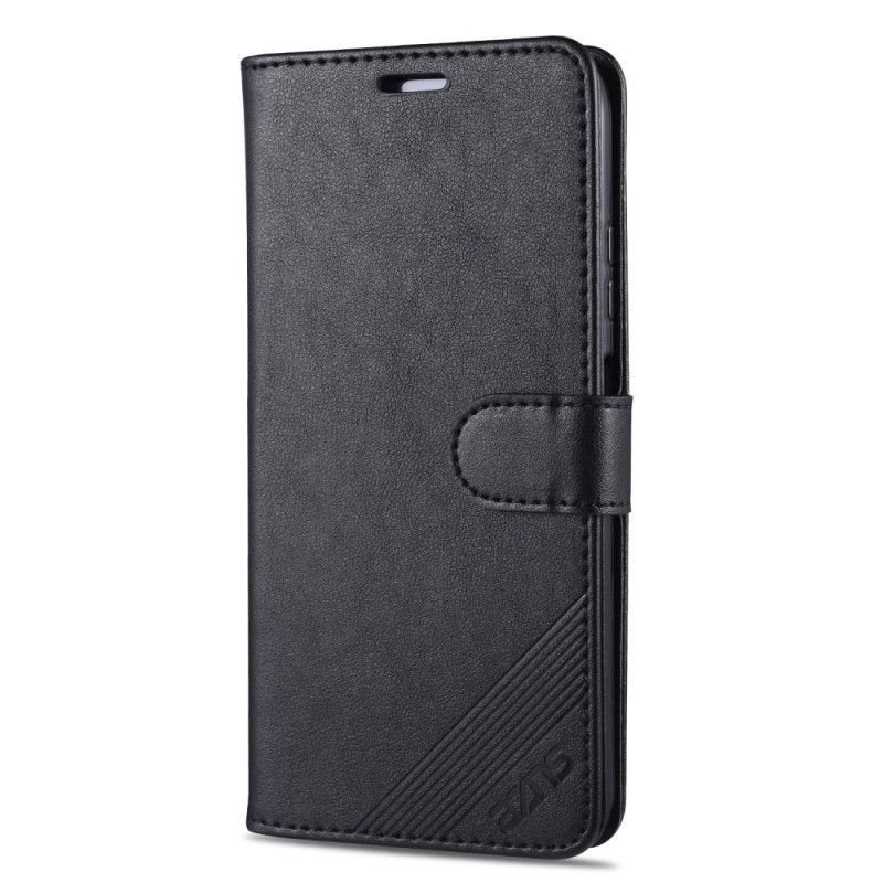 δερματινη Κάλυμμα Για Huawei P40 Lite Μαύρο Azns Faux Leather