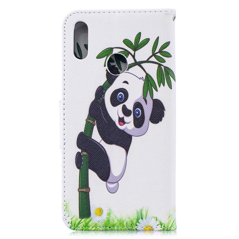 δερματινη Κάλυμμα Για Huawei Y7 2019 Panda Σε Μπαμπού