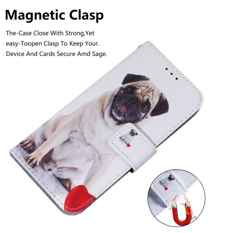 δερματινη Κάλυμμα Huawei P Smart Pro / Τιμή 9X Pro Pug Dog Πρωτότυπος