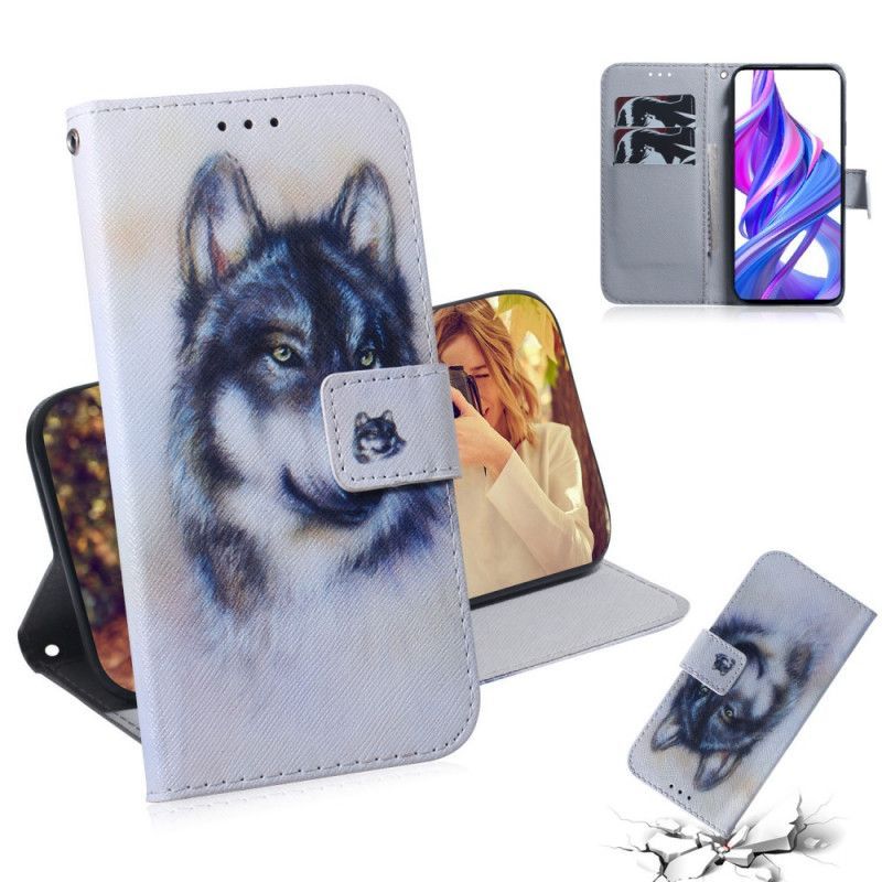 δερματινη Κάλυμμα Huawei P Smart Pro / Τιμώ Το 9X Pro Canine Βλέμμα σιλικόνης