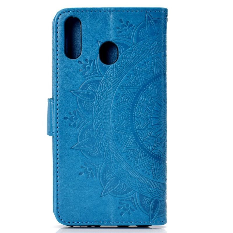 δερματινη Κάλυμμα Huawei P40 Lite E / Y7p Γκρι Sun Mandala