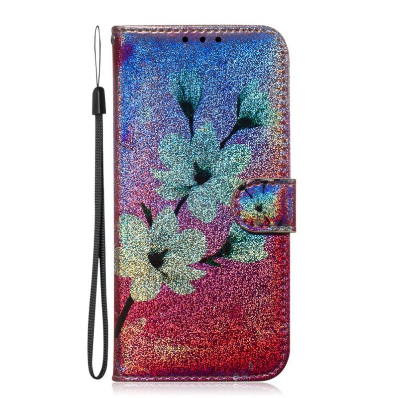 δερματινη Κάλυμμα Huawei Y5 2019 / Honor 8S Glitter Florals Πρωτότυπος