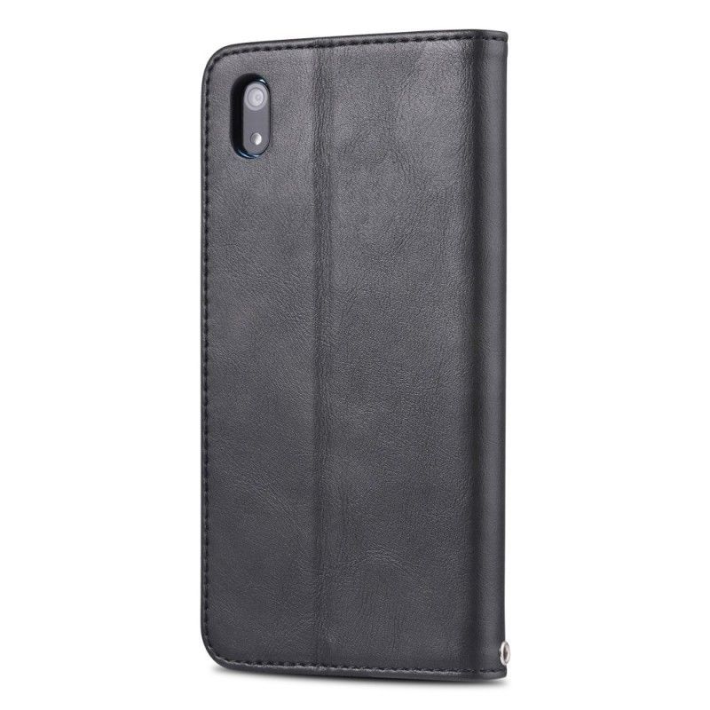 δερματινη θηκη Για Huawei Y5 2019 Μαύρο Azns Faux Leather