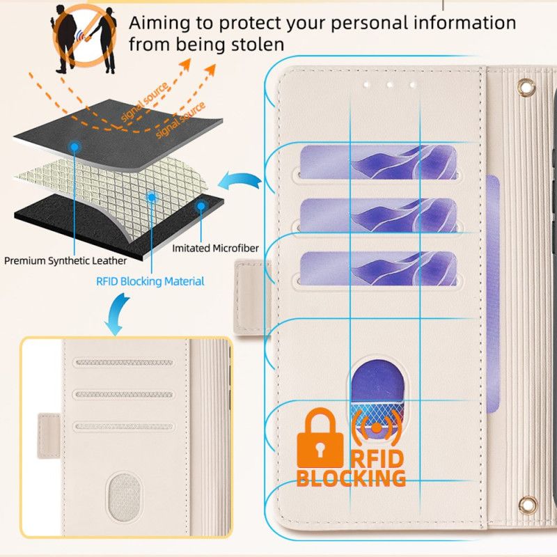 Δερματινη Θηκη Huawei Pura 70 Rfid Blocking And Shoulder Chain