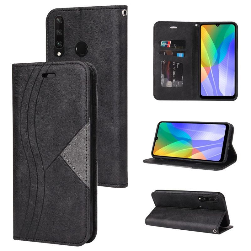 δερματινη θηκη Huawei Y6p Μαύρο Wave Leather Style