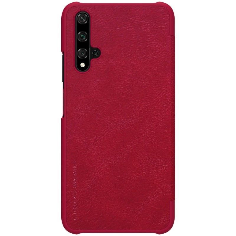 Flip Cover Honor 20 / Huawei Nova 5T Κόκκινο Nillkin Σειρά Qin