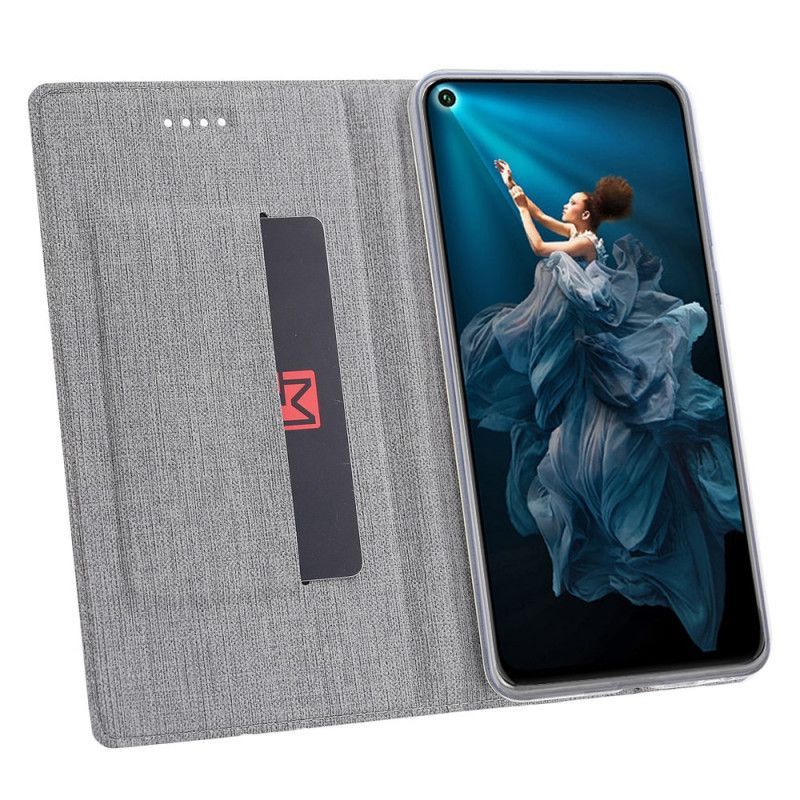 Flip Cover Honor 20 / Huawei Nova 5T Μαύρο Υφή Vili Dmx