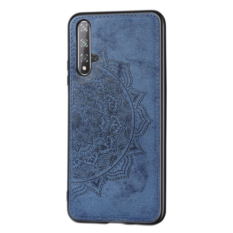 Honor 20 Case / Huawei Nova 5T Μαύρο Ύφασμα Και Υφή Μάνταλα